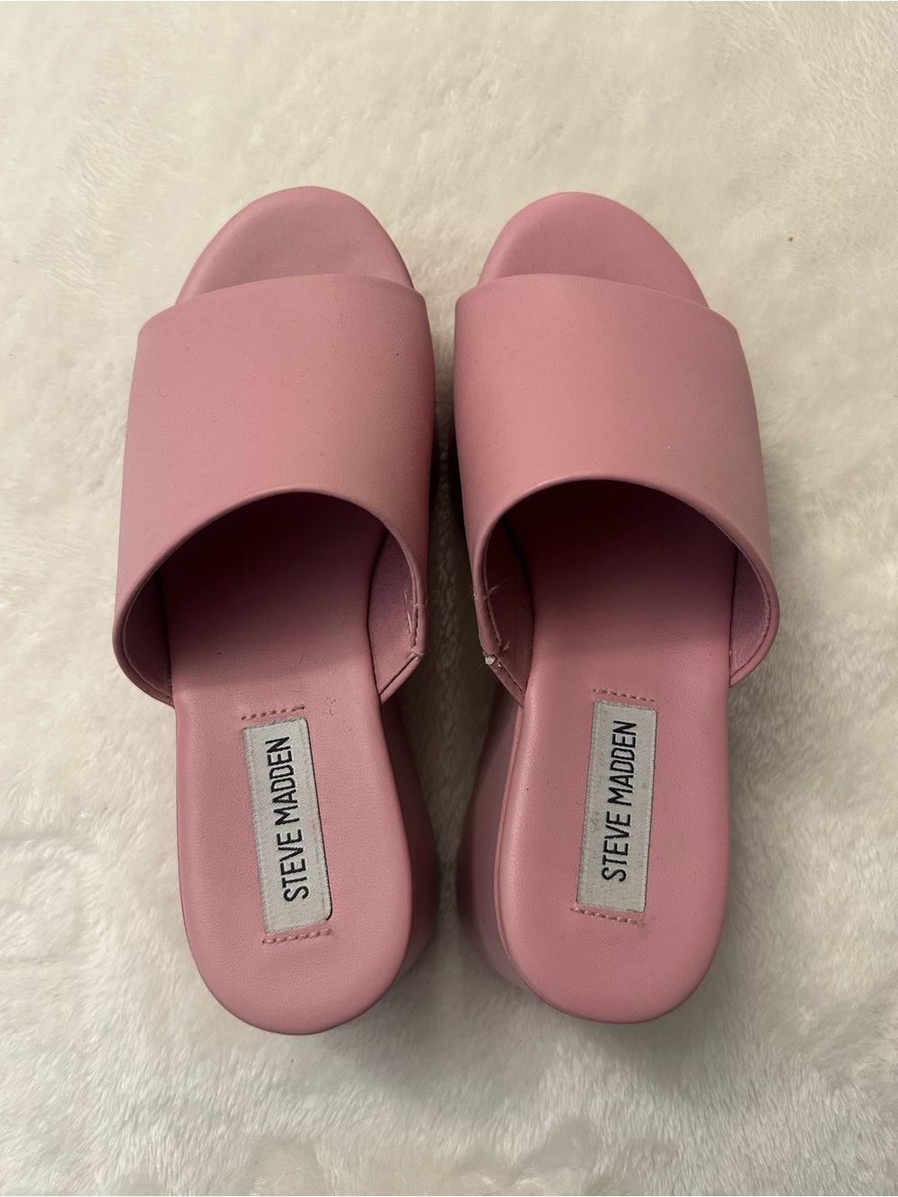 Steve Madden Dusty Pink Slide Sandals